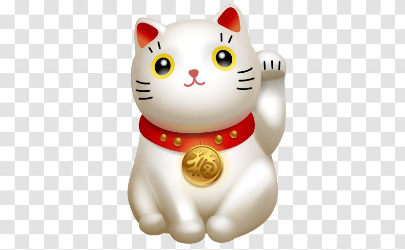Cat Maneki-neko Good Luck Charm Neko Atsume Transparent PNG