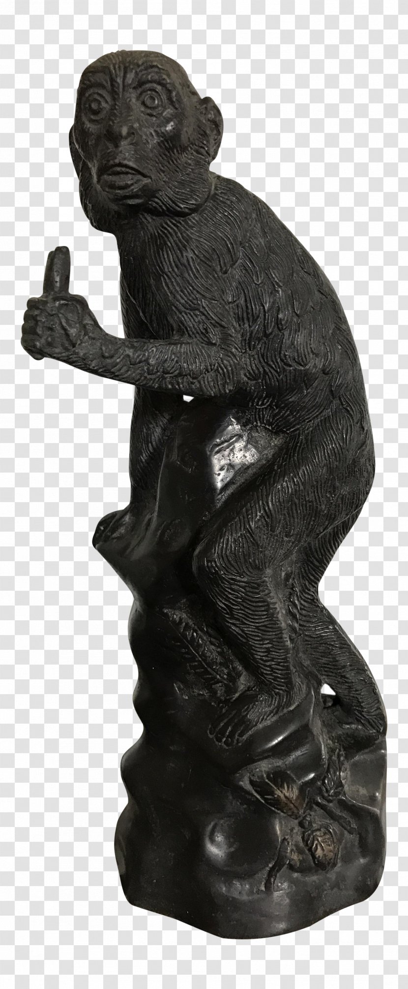 Bronze Sculpture Macaque Stone Carving Transparent PNG