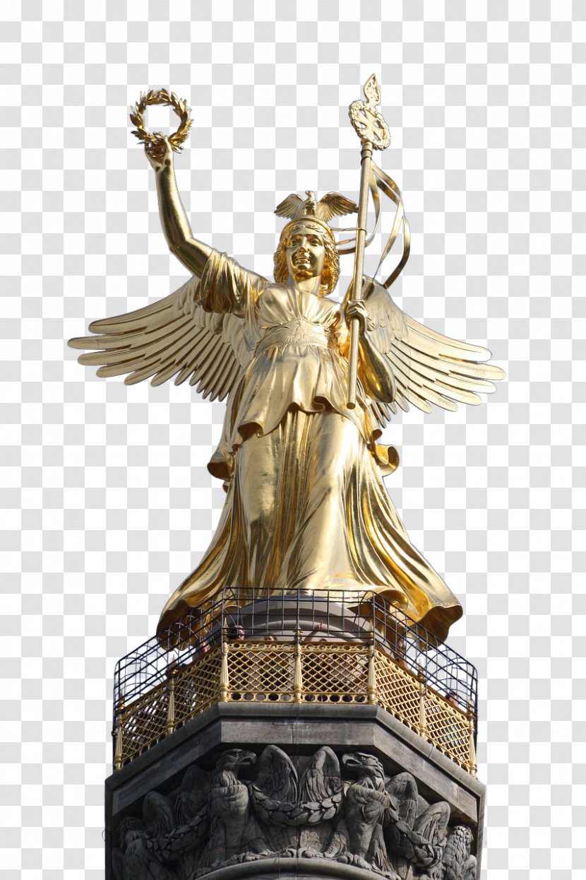 Berlin Victory Column Brandenburg Gate Monument - Culture In - Goddess Transparent PNG