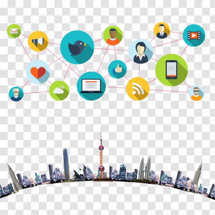Social Media Communication Customer Relationship Management Icon - Technology - Global Cities Material Download Transparent PNG