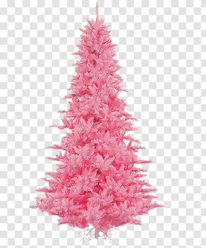 Artificial Christmas Tree Pre-lit Tinsel - Conifer Transparent PNG