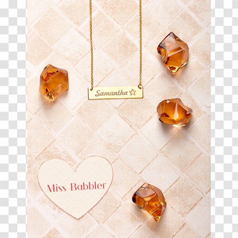 Amber Jewellery Necklace Silver - Orange Transparent PNG