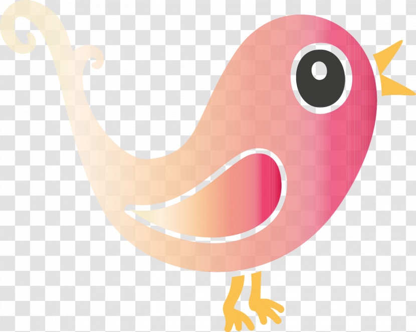 Pink Cartoon Bird Beak Water Bird Transparent PNG