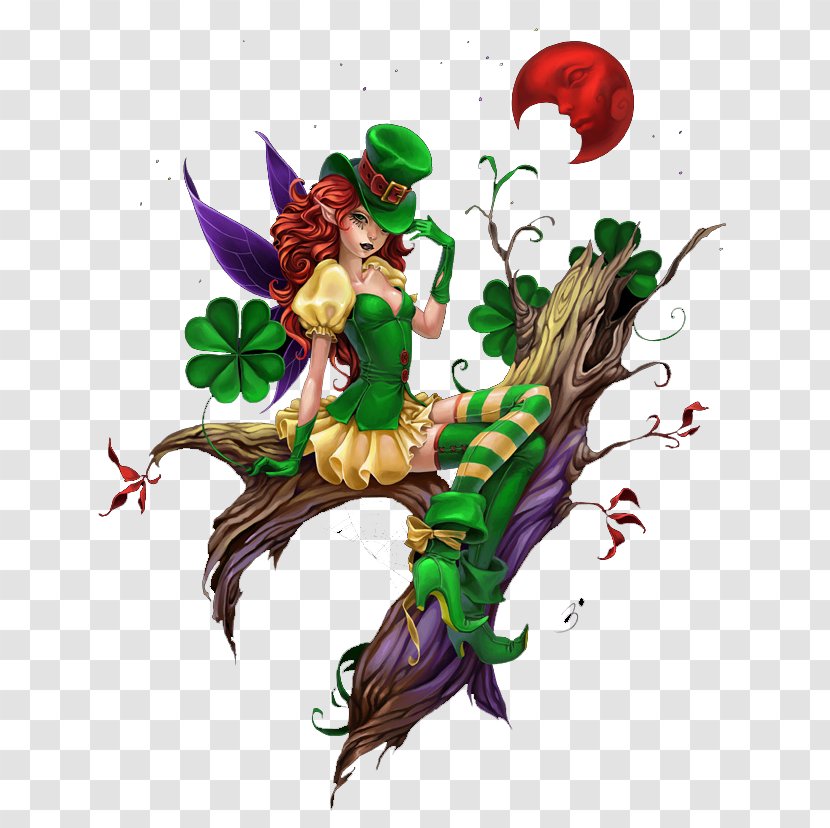 Fairy Leprechaun Saint Patrick's Day Elf Irish People - Art Transparent PNG