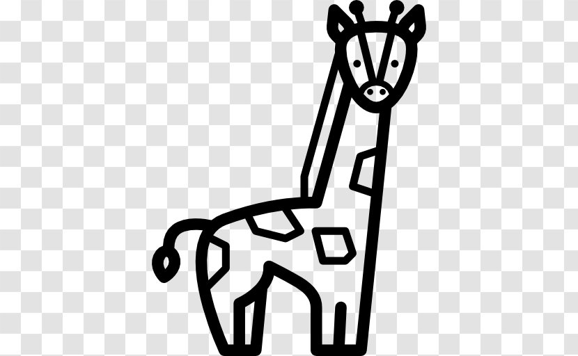 Giraffe Mammal - Line Art - Vector Transparent PNG