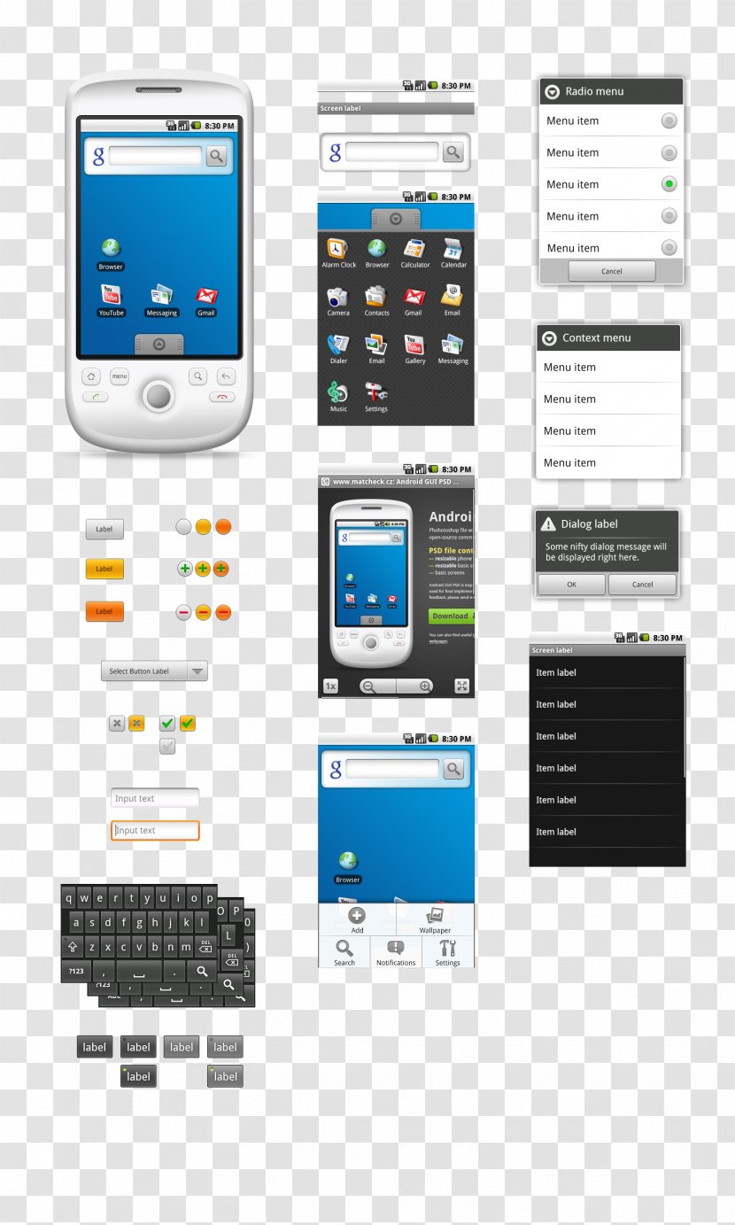 Feature Phone Smartphone Interface - Electronics Transparent PNG