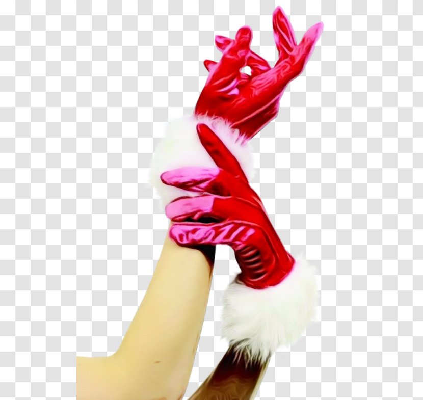 Red Finger Hand Arm Glove - Paint - Fictional Character Thumb Transparent PNG