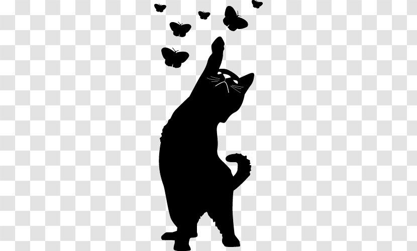 Whiskers Black Cat Sticker Paw - Excellent Stickers Transparent PNG