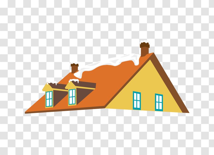 Roof House Snow - Thatching - Vector Chimney Transparent PNG