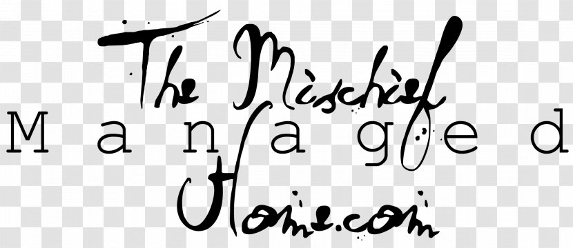 Logo Brand Calligraphy - Monochrome - Mischief Managed Transparent PNG