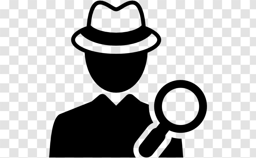 Private Investigator Detective Criminal Investigation Clip Art - Black And White Transparent PNG