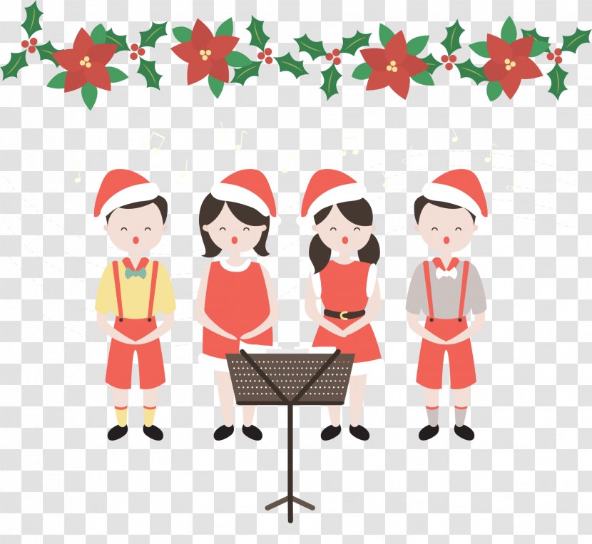 Christmas Concert Choir Singing Child - Cartoon - Children Transparent PNG