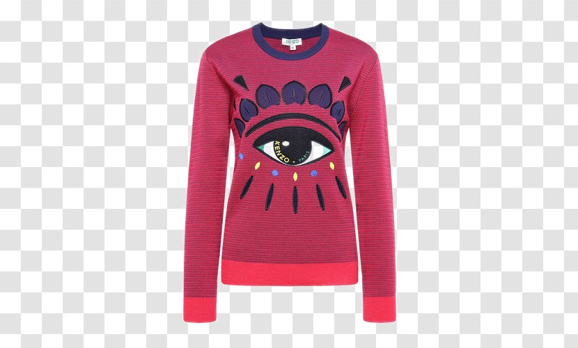 Red Eye Designer Sweater - Pink - Pattern Pullover Transparent PNG