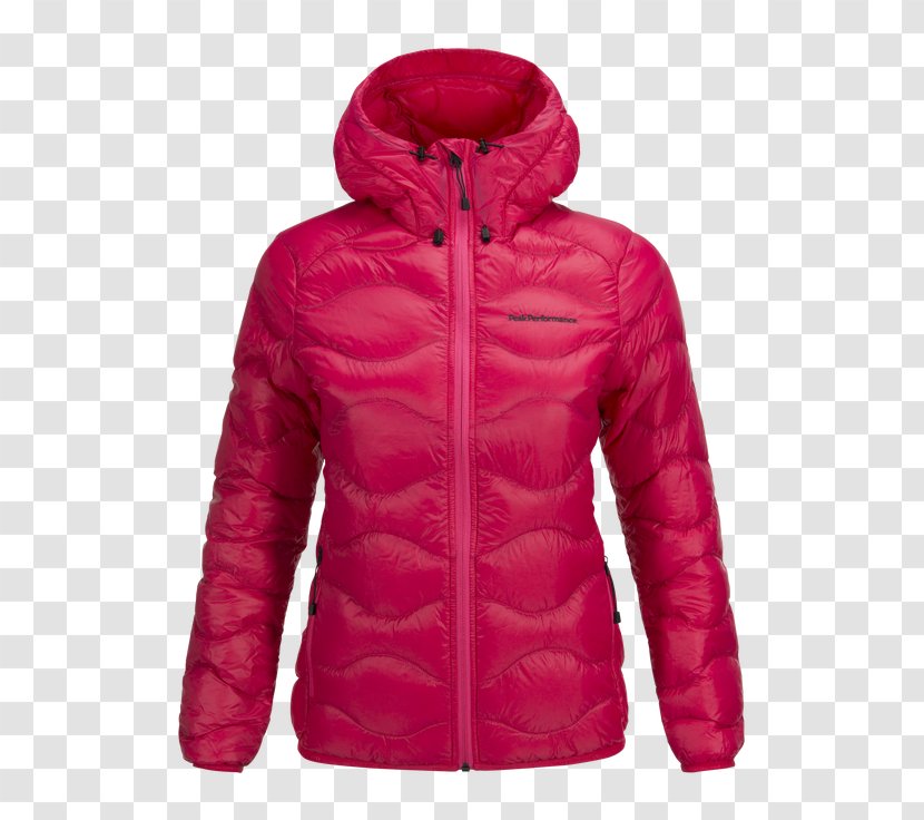 Hood Jacket Peak Performance Polar Fleece Coat - Pink Transparent PNG