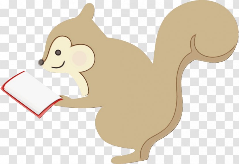 Squirrel Cartoon Tail Ferret Animal Figure - Watercolor - Chipmunk Transparent PNG