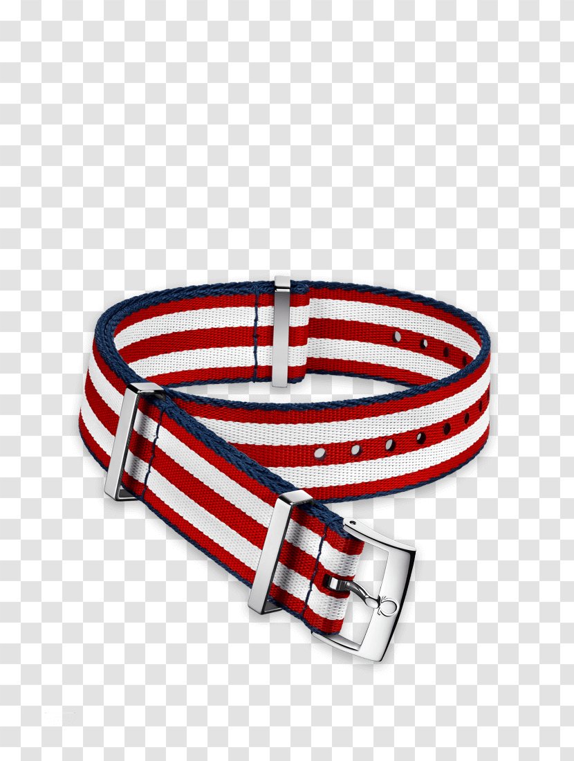 Watch Strap Omega SA NATO Belt - Buckle - Red White Stripes Transparent PNG