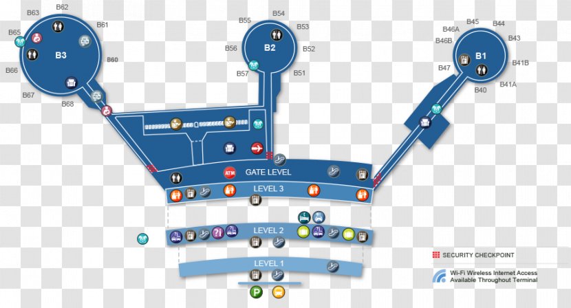 O'Hare International Airport Terminal C B Transparent PNG