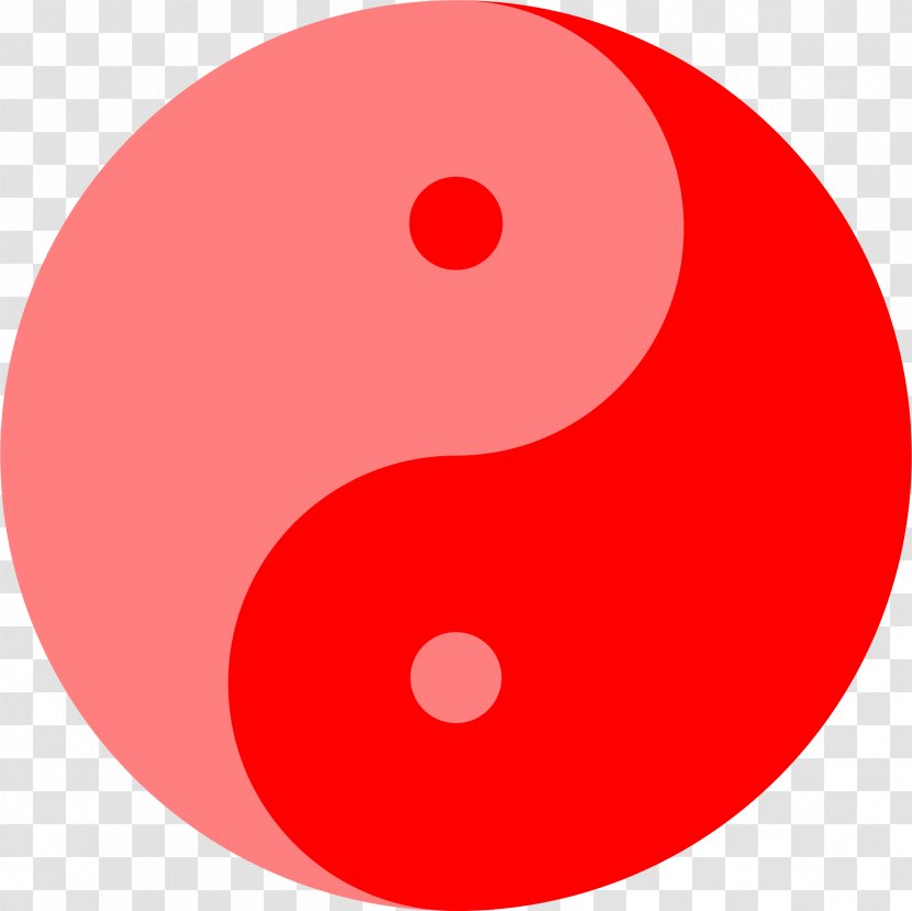 Yin And Yang Red Clip Art - Point Transparent PNG