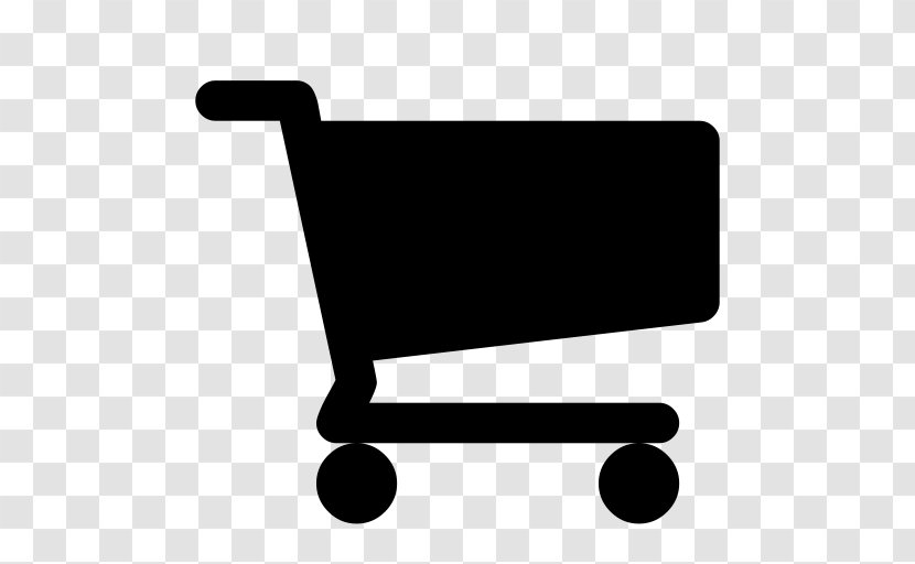 Font Awesome Shopping Cart - Black And White Transparent PNG