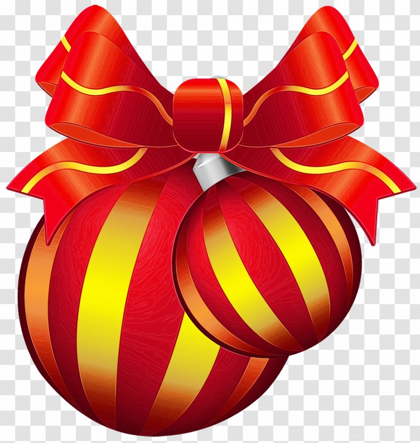 Christmas Ornament - Wet Ink - Ribbon Transparent PNG