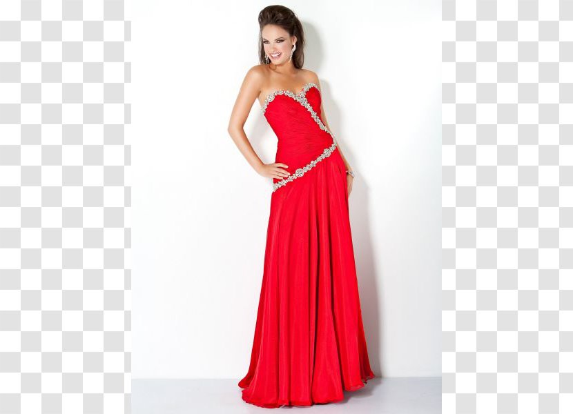 Party Dress Evening Gown Red - Prom Transparent PNG