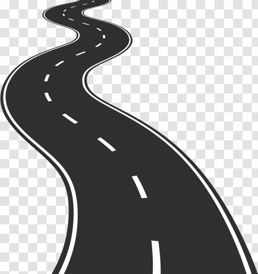 Road Euclidean Vector Raster Graphics - Monochrome Transparent PNG