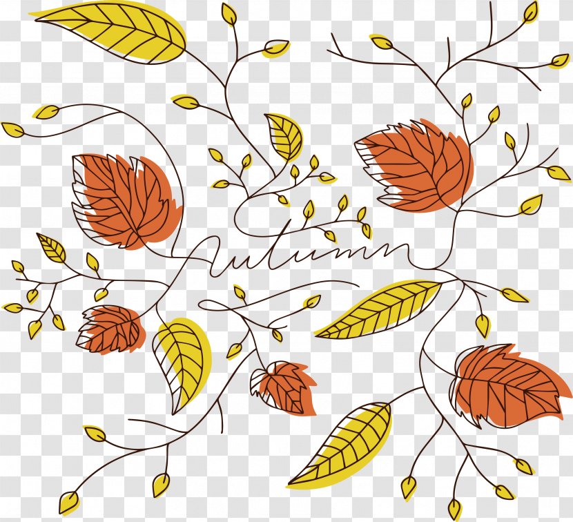 Autumn Leaf Computer File - Painting - Hand Painted Leaves Transparent PNG