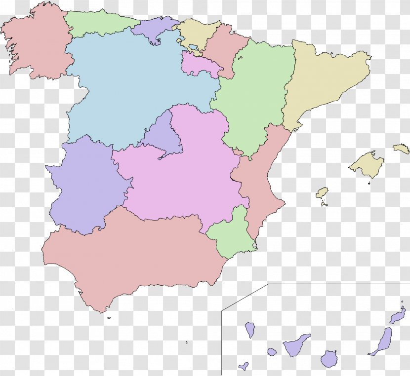 Andalusia Autonomous Communities Of Spain Autonomy Community Administrative Division - World - Map Transparent PNG