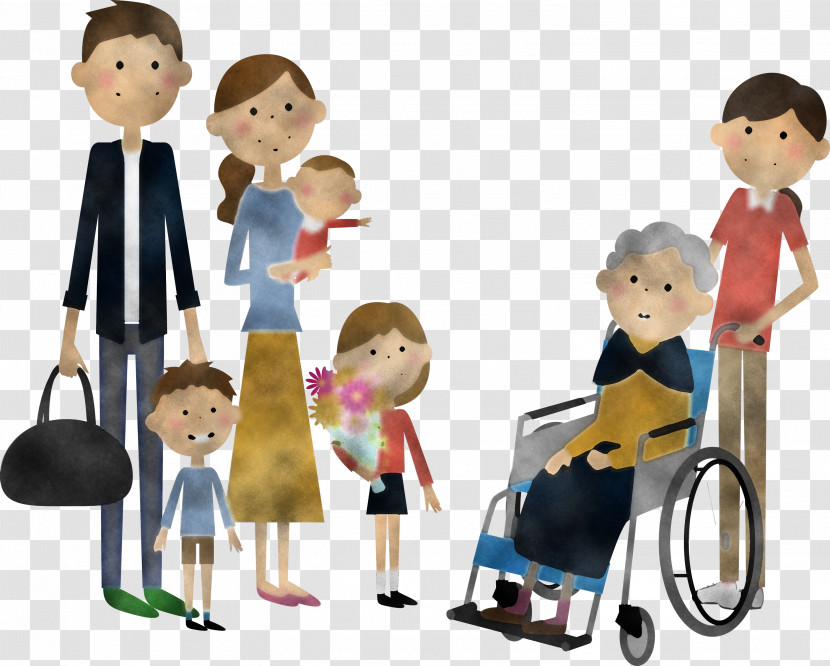 Cartoon Wheelchair Sharing Job Child Transparent PNG