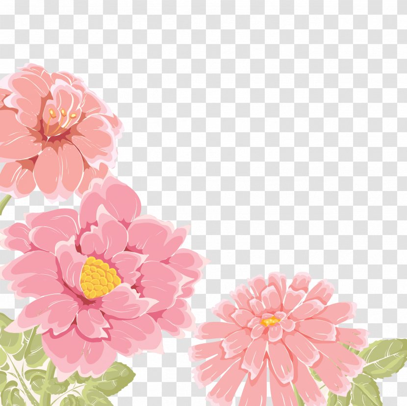 Wedding Invitation Floral Design Pink Flowers - Flower Arranging Transparent PNG