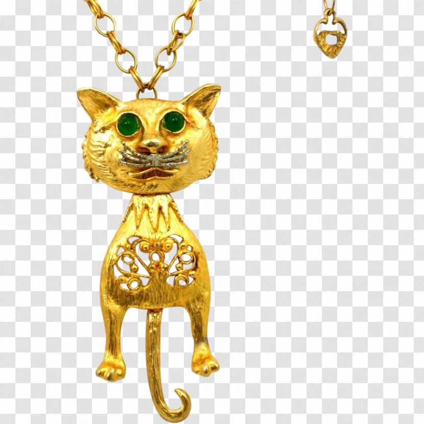 Locket Gold Necklace Body Jewellery - Small To Medium Sized Cats Transparent PNG