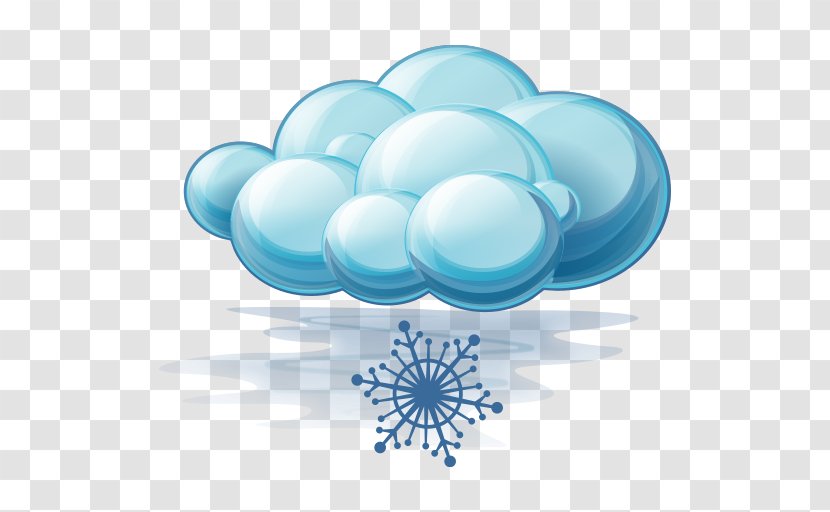 Weather Forecasting Snow Icon - Blue - Transparent Transparent PNG