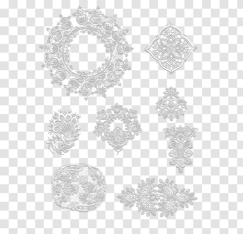 Stencil Ornament Pattern - Monochrome Photography - Drawing Transparent PNG