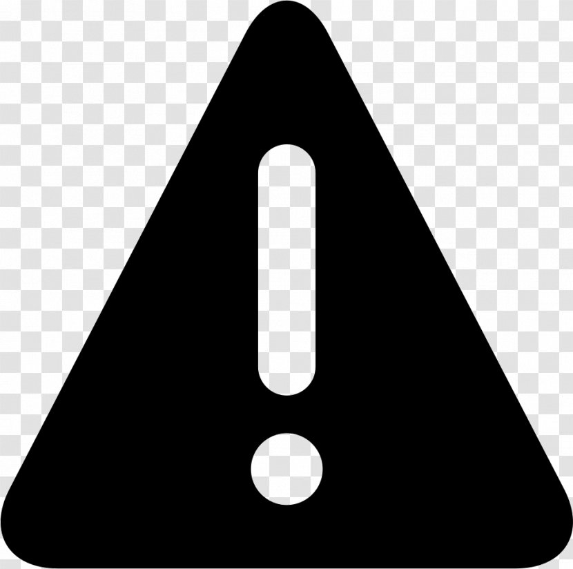 Icon Design Error Download Clip Art - Black And White - Warning Sign Transparent PNG