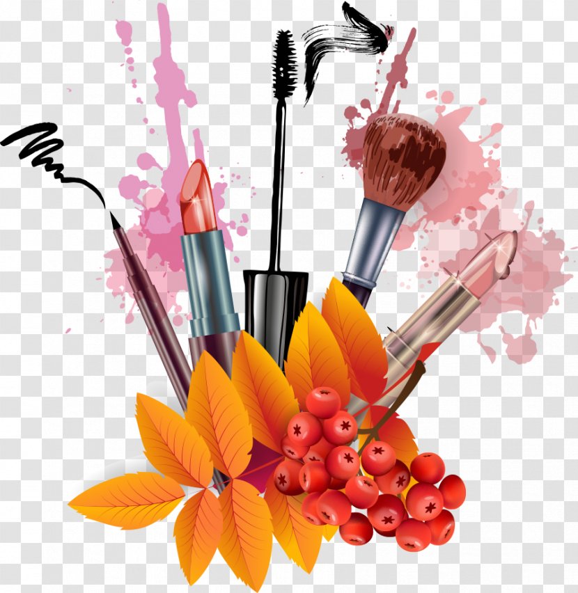 Cosmetics - Makeup - Supplies Vector Poster Transparent PNG