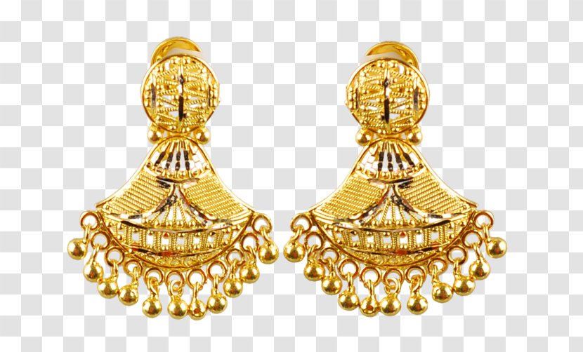 Earring Jewelry Design Jewellery Designer Tanishq - Fashion Accessory - Gold Earrings Transparent PNG