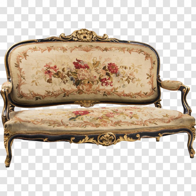 18th Century Loveseat Rococo Louis Quinze Couch - Flower - Table Transparent PNG