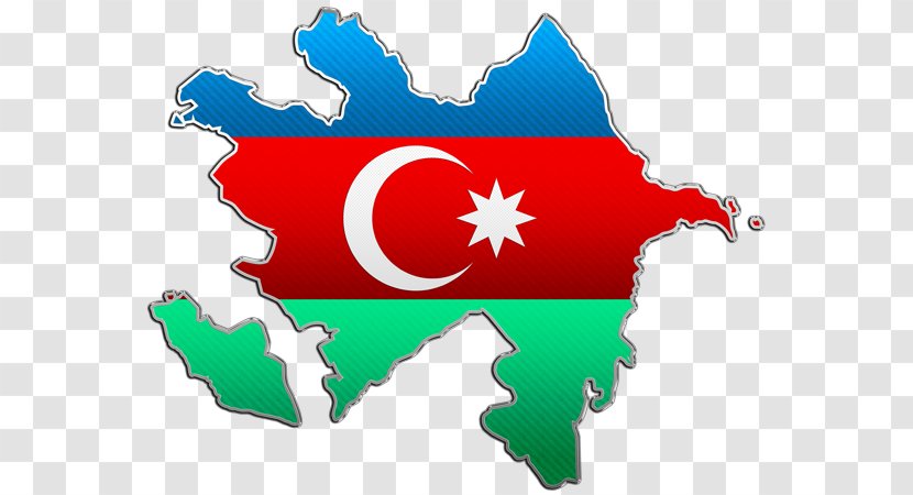 Flag Of Azerbaijan Map Europe - National Transparent PNG