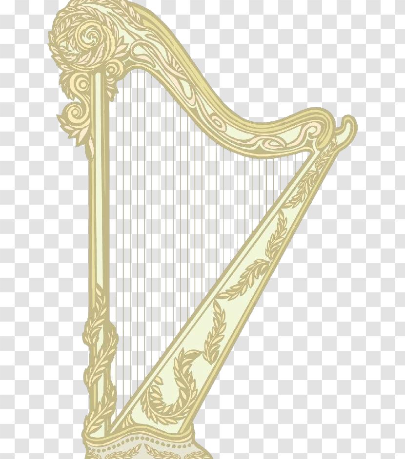 Harp Musical Instrument Photography - Silhouette - Western Effect Element Transparent PNG