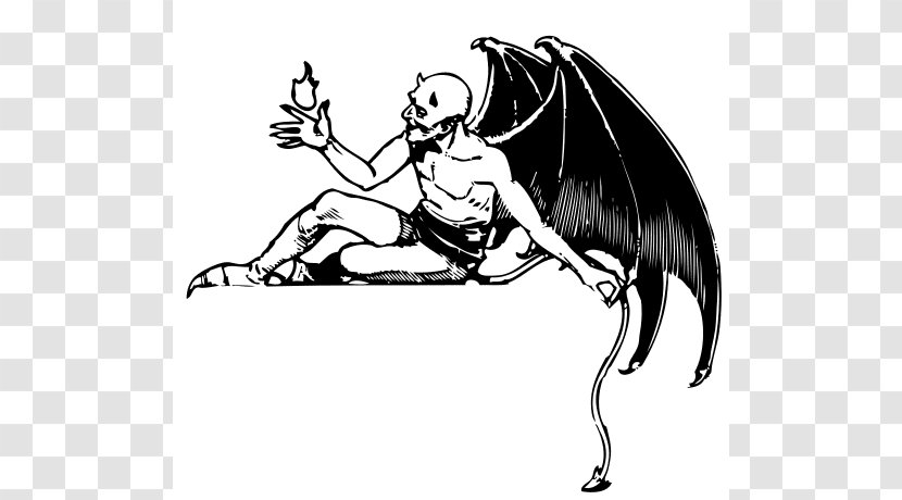 Devil Satan Public Domain Clip Art - Black And White - Horse Treat Cliparts Transparent PNG