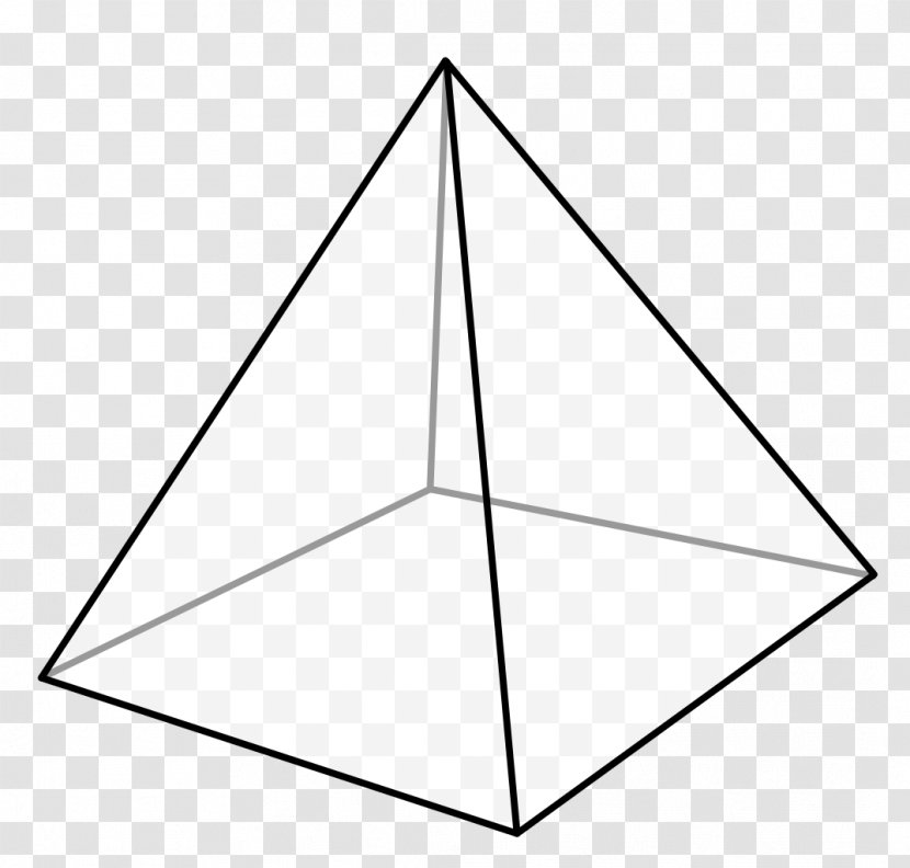 Square Pyramid Shape Edge Triangle - Symmetry Transparent PNG