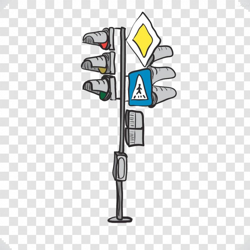 Traffic Light Drawing Photography Illustration - Sign - Hand-painted Lights Transparent PNG
