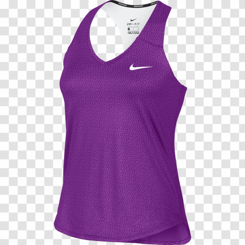 T-shirt Sleeveless Shirt Nike Top - Purple Transparent PNG