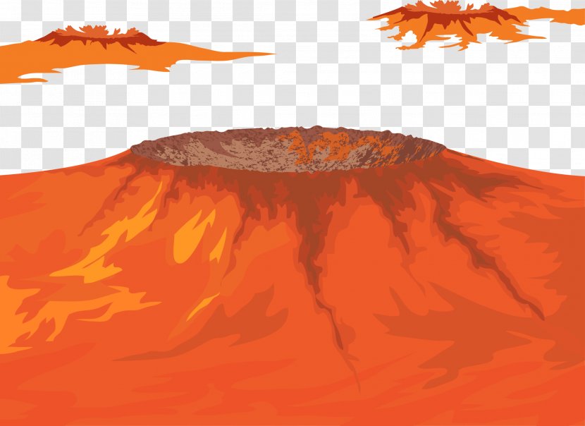 Volcano Euclidean Vector Plot - Orange Transparent PNG