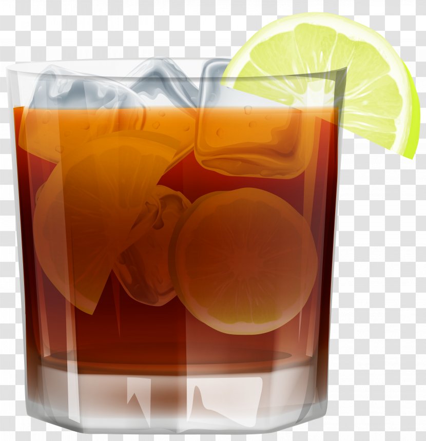 Scotch Whisky Distilled Beverage Beer Liqueur - Juice - Whiskey WithIce And Lemon Clip Art Image Transparent PNG