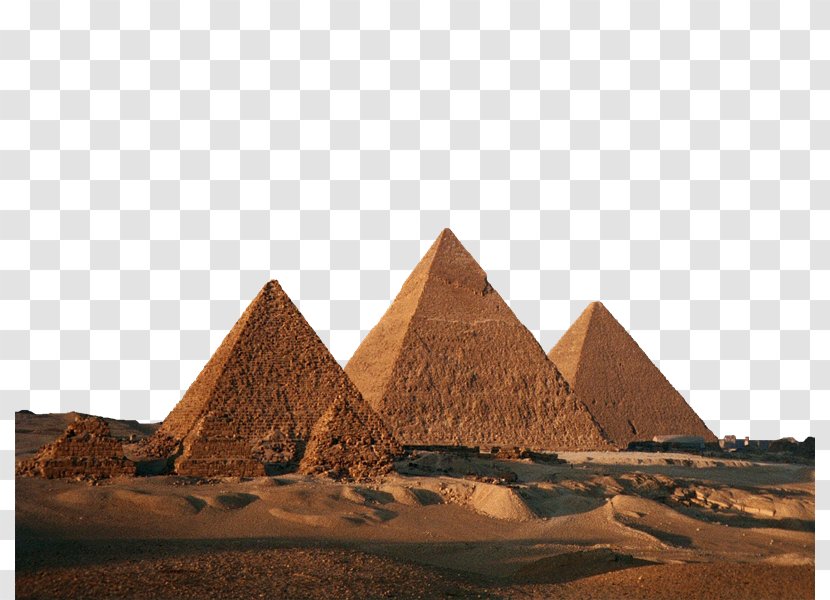 Great Pyramid Of Giza Sphinx Egyptian Pyramids Seven Wonders The Ancient World - Watercolor Transparent PNG