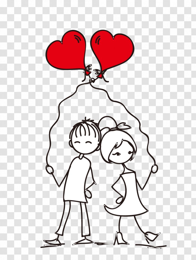 Love YouTube Boyfriend - Flower - Vector Couple Balloon Transparent PNG