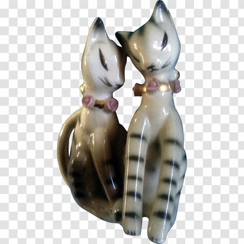 Salt And Pepper Shakers Siamese Cat Ceramic Figurine Black Transparent PNG