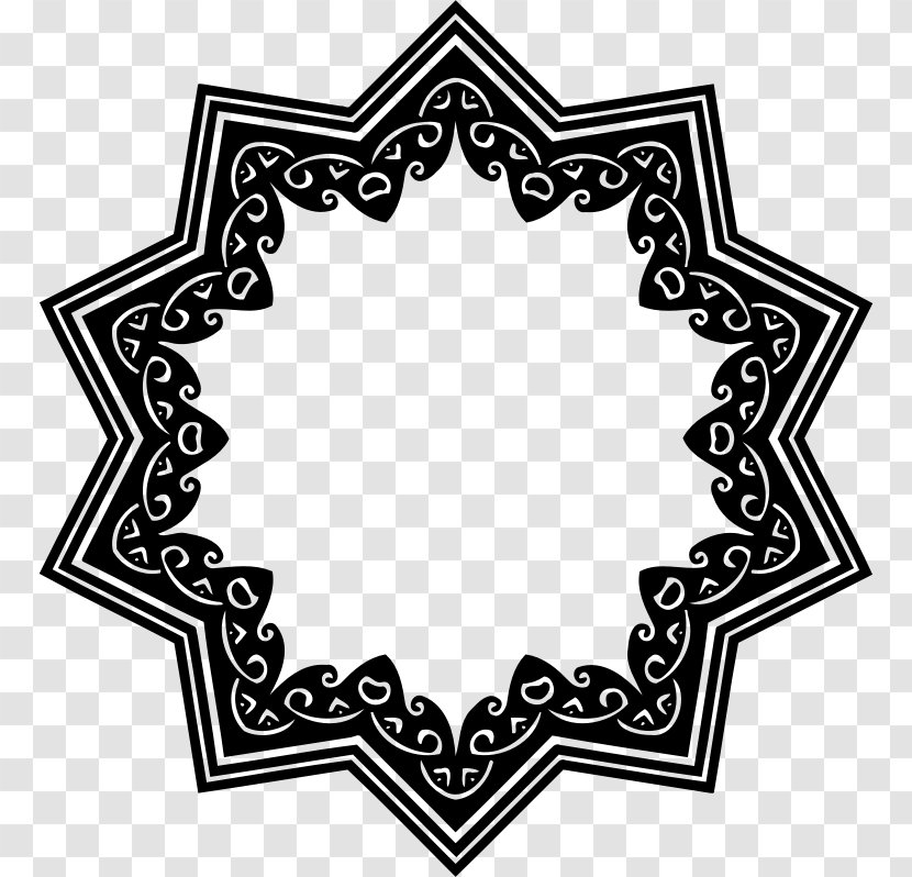 Borders And Frames Visual Arts Clip Art - Monochrome Photography - Star Frame Transparent PNG