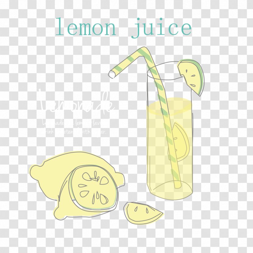 Juice Lemon Drink - Diagram - Hand-painted Background Of And Transparent PNG